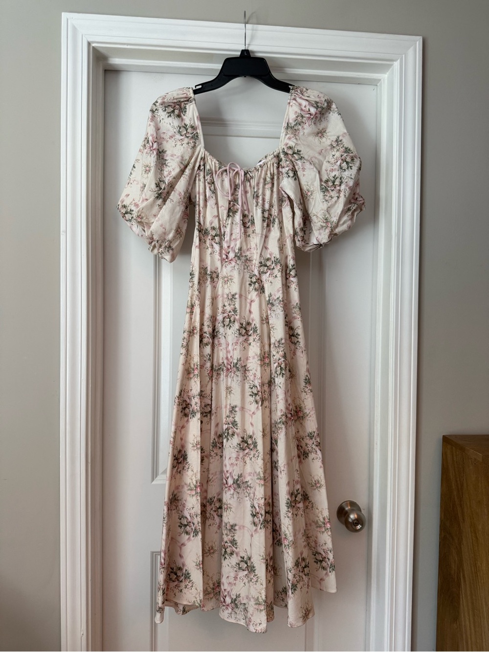 Selkie Cream and Pink Floral Day Dress